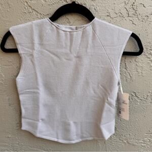 HALARA Textured Waffle Knit Gray Crop Top